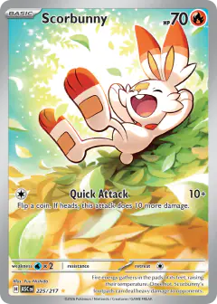 Scorbunny 225/217 Illustration Rare card from Ascended Heroes