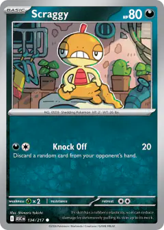 Scraggy 134/217 Common card from Ascended Heroes