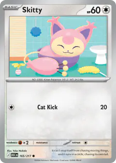 Skitty 165/217 Common card from Ascended Heroes