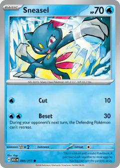 Sneasel 44/217 Common card from Ascended Heroes