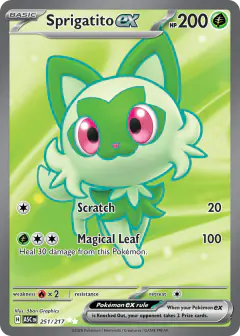 Sprigatito ex 251/217 Ultra Rare card from Ascended Heroes