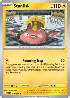 Stunfisk 62/217 Common card from Ascended Heroes