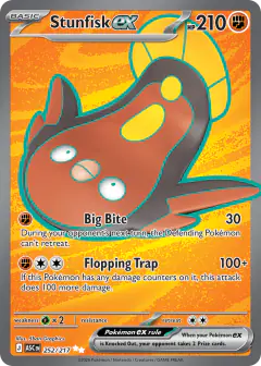 Stunfisk ex 252/217 Ultra Rare card from Ascended Heroes