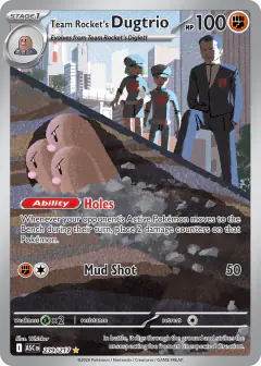 Team Rocket's Dugtrio 239/217 Illustration Rare card from Ascended Heroes