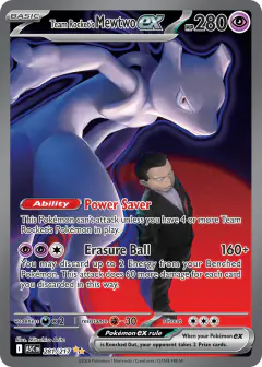 Team Rocket's Mewtwo ex 281/217 Special Illustration Rare card from Ascended Heroes