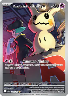 Team Rocket's Mimikyu 238/217 Illustration Rare card from Ascended Heroes