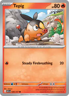 Tepig 29/217 Common card from Ascended Heroes