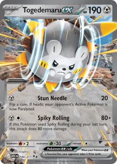 Togedemaru ex 149/217 Double Rare card from Ascended Heroes