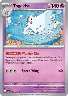 Togekiss 82/217 Rare card from Ascended Heroes