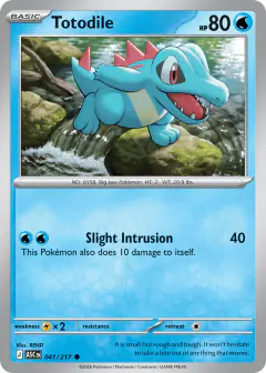 Totodile 41/217 Common card from Ascended Heroes