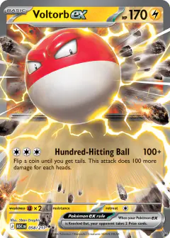 Voltorb ex 58/217 Double Rare card from Ascended Heroes