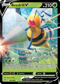 Beedrill V 001/189 Rare Holo V card from Astral Radiance