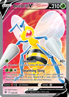 Beedrill V 160/189 Rare Ultra card from Astral Radiance