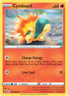 Cyndaquil 023/189 Common card from Astral Radiance