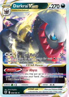 Darkrai VSTAR 099/189 Rare Holo VSTAR card from Astral Radiance