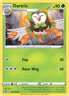 Dartrix 020/189 Uncommon card from Astral Radiance