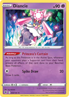 Diancie 068/189 Rare Holo card from Astral Radiance