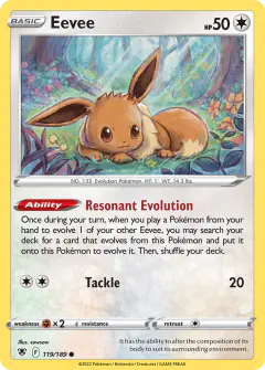Eevee 119/189 Common card from Astral Radiance