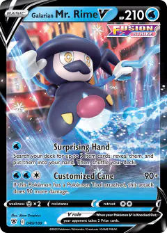 Galarian Mr. Rime V 049/189 Rare Holo V card from Astral Radiance