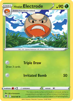 Hisuian Electrode 003/189 Uncommon card from Astral Radiance