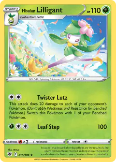 Hisuian Lilligant 016/189 Rare Holo card from Astral Radiance