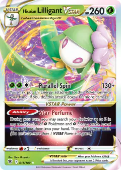 Hisuian Lilligant VSTAR 018/189 Rare Holo VSTAR card from Astral Radiance