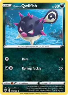 Hisuian Qwilfish 088/189 Common card from Astral Radiance