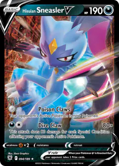Hisuian Sneasler V 094/189 Rare Holo V card from Astral Radiance