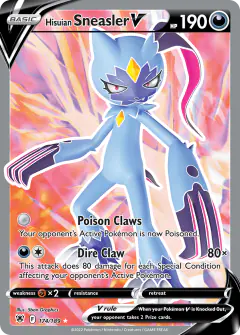 Hisuian Sneasler V 174/189 Rare Ultra card from Astral Radiance