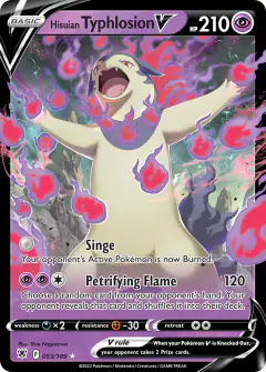 Hisuian Typhlosion V 053/189 Rare Holo V card from Astral Radiance