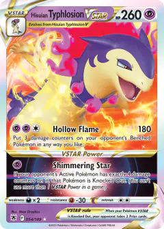 Hisuian Typhlosion VSTAR 054/189 Rare Holo VSTAR card from Astral Radiance