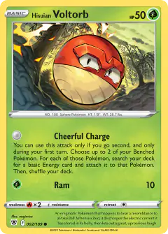 Hisuian Voltorb 002/189 Common card from Astral Radiance