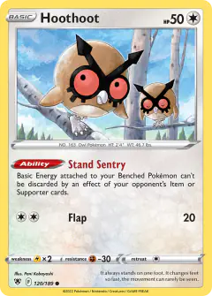 Hoothoot 120/189 Common card from Astral Radiance