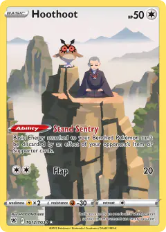 Hoothoot TG12/TG30 Trainer Gallery Rare Holo card from Astral Radiance