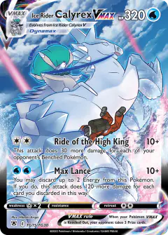Ice Rider Calyrex VMAX TG15/TG30 Rare Holo VMAX card from Astral Radiance