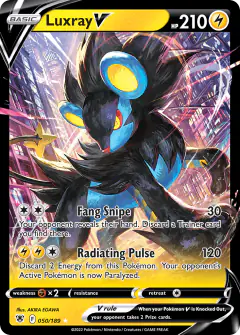 Luxray V 050/189 Rare Holo V card from Astral Radiance