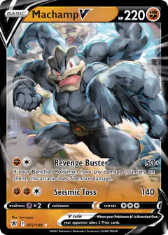 Machamp V 072/189 Rare Holo V card from Astral Radiance