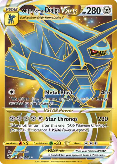 Origin Forme Dialga VSTAR 210/189 Rare Secret card from Astral Radiance
