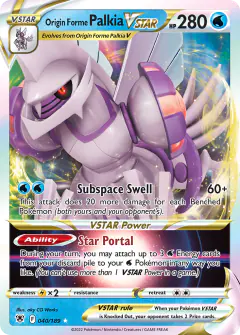 Origin Forme Palkia VSTAR 040/189 Rare Holo VSTAR card from Astral Radiance