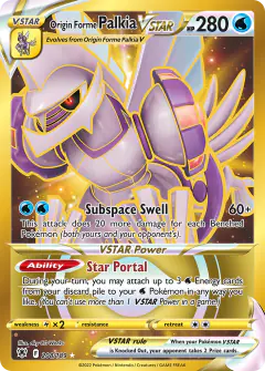Origin Forme Palkia VSTAR 208/189 Rare Secret card from Astral Radiance