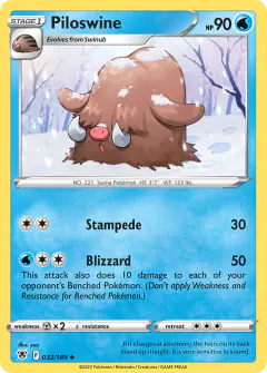 Piloswine 032/189 Uncommon card from Astral Radiance