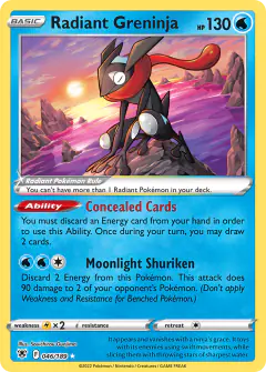 Radiant Greninja 046/189 Radiant Rare card from Astral Radiance