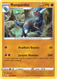 Rampardos 077/189 Rare Holo card from Astral Radiance