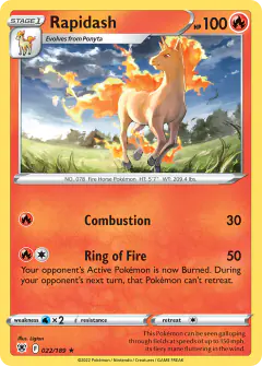 Rapidash 022/189 Rare card from Astral Radiance
