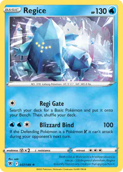Regice 037/189 Rare card from Astral Radiance