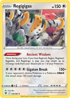 Regigigas 130/189 Rare Holo card from Astral Radiance