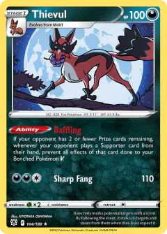 Thievul 104/189 Rare card from Astral Radiance