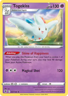 Togekiss 057/189 Rare Holo card from Astral Radiance