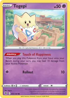 Togepi 055/189 Common card from Astral Radiance