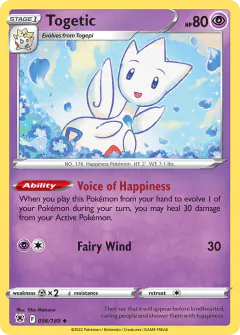 Togetic 056/189 Uncommon card from Astral Radiance